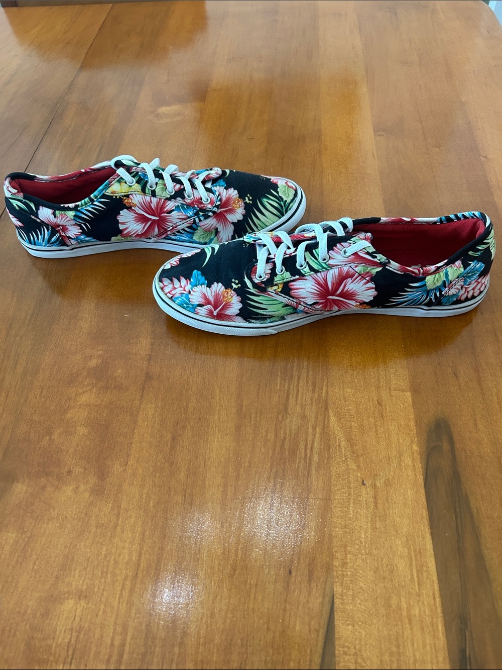Vans Hawaiian Tropical Floral Canvas Low-Top Sneakers Women’s 11/Men’s 8.5 - Picture 7 of 10